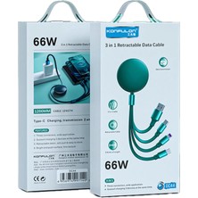 Starseven Konfulon DC44 3ın1 66W Kablo - Yeşil