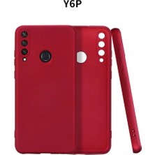 xirshop Huawei Y6P Kılıf First Silikon - Bordo