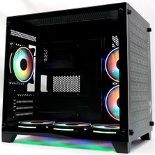 Zemira Tiranozor Ti-Game Pulse Black 6 Rgb Fan Black Mesh Gamıng Kasa Power Yok