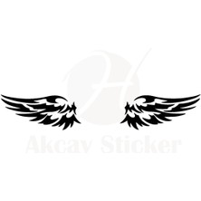 Ruselland Kanat Oto Özel Yeni Sticker Siyah 2 Adet 20*10 cm