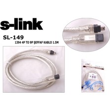 Negok S-Link SL-149 IEEE1394 4pi̇n To 9pi̇n 1.5m Firewire Kablosu