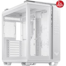 Cash Dukkan Asus Tuf Gaming GT502 Plus Panaromik Temperli Cam USB 3.2 Atx Beyaz Gaming Kasa