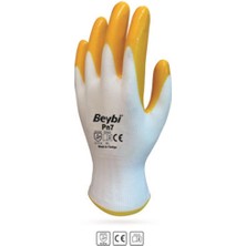 Dukkanıum Beybi Nitril Poly Pn7 10 Beden Beyaz Sarı Eldiven 12LI Paket