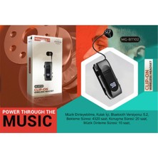 Uslucan Alışveriş Megatech MG-BT102 Clıp-On Makaralı Digital Göstergeli Bluetooth Kablosuz Kulaklık