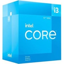 No35 Intel Core I3 12100F 3.3 Ghz 4 Çekirdek 12MB Cache LGA1700 Soket 10NM Kutulu Box Işlemci