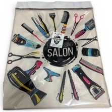 Kupa Penuar Dijital Baskılı Saç Kesim Önlüğü 130X150 cm Lastikli ve Kancalı Yaka