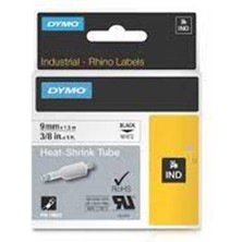 MK Beykoz Dymo 18053 Rhinopro Isıyla Küçülen Şerit 9mmx1,5m Beyaz-Siyah