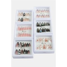 Esranın Dünyası Rose Taşlı Takma Tırnak RSBİJ34-ESRDNS