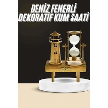 No35 Dekoratif Kum Saati Deniz Feneri Retro Masa Hediyeli Eşya