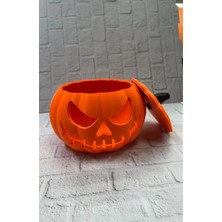 No35 Kapaklı Balkabağı Dekor Kutusu 21×15 cm Halloween Temalı Saklama