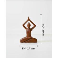 Ahfa Natural Craft Ahşap Yogacı Kız Meditasyon Obje