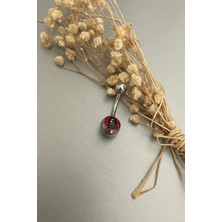 Jaida Moda Kadın Gümüş Che Figürlü Çelik Göbek Piercing