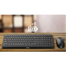 Maxdora Philips SPT6307B-38 Kablosuz Klavye Mouse Seti Siyah 3000 Series 2.4ghz Silent Desing