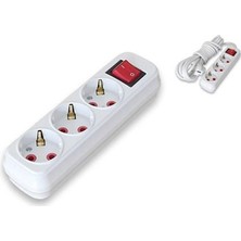 Tuba Toptaş Almera 3lü 2mt Anahtarlı Topraklı Priz (9230202)