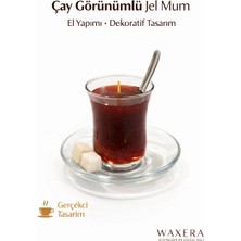 WAXERA %100 Doğal Jel Wax Bergamot Kokulu Çay Bardağı Seti – Çay Bardağı , Çay Tabağı , Soyawax Kesme Şekerler