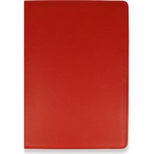 No35 Newface Samsung Galaxy X200 Tab A8 10.5 Kılıf 360 Tablet Deri Kılıf - Kırmızı