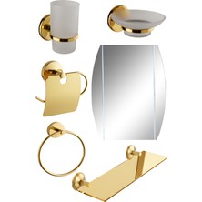 Tesitay Gonca 5 Li Ayna Seti Gold Renk