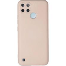 xirshop Realme C25Y Kılıf Nano Içi Kadife Silikon - Pudra