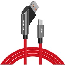 Negok Hytech HY-X215 3A Micro USB 1m Kırmızı Data + Sarj Kablosu
