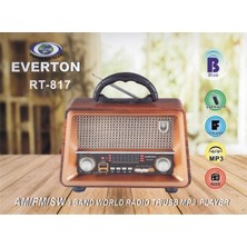Uslucan Alışveriş Everton RT-817 Bluetooth Fm-Usb-Tf-Aux Şarjlı Nostaljik Radyo