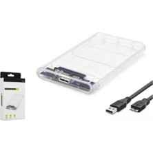 Celik Avm Hadron HDX1760 HDD Kutu Usb3.0 Plasti̇k Sata 2.5" Transparent