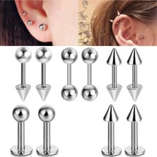 Jaida Moda Unisex 316L Cerrahi Çelik 10'lu Set Targus Helix Piercing