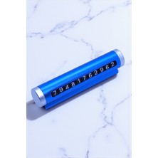 Katilus Çevirmeli Mavi Araç Içi Telefon Numaralık Alüminyum Oto Park Numaratörü Metal Kasa Parkmatik