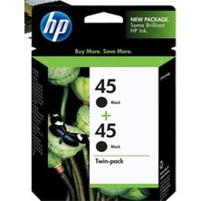 Zemira Hp 45 Black Siyah 42ML 51645AA 2li̇ Paket Kartuş CC625A