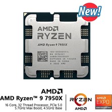 Freedom Storee Amd Ryzen 9 7950X Tray 4.5 Ghz 16 Çekirdek 80MB Cache Am5 Soket 5nm Işlemci Kutusuz
