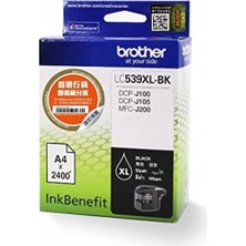 Paxteks Brother LC539XLBK Black Siyah 2.400 Sayfa Kartuş DCP-J105 MFC-J200