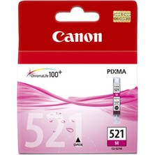 Cash Dukkan Canon CLI-521M Magenta Kırmızı Mürekkep Kartuş MP260-540-550-560-620-630 MX860-870