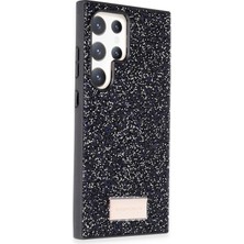 No35 Onegif Samsung Galaxy S23 Ultra Bright Simli Kapak - Siyah