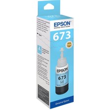 Tuba Toptaş Epson T6735 Light Cyan Açık Mavi Şişe Mürekkep T67354A