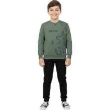 Baglan Erkek Çocuk Önü Baskılı Sweatshirt BGL-ST05245