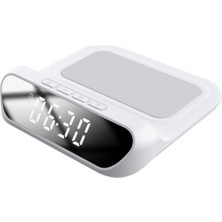 Tuba Toptaş S-Link SL-CW18 Beyaz Telefon Uyumlu 15W LCD Ekran Double Alarmli Kablosuz Şarj Cihazı