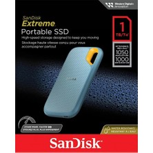 Paxteks Sandisk 1tb Extreme SDSSDE61-1T00-G25B 1050MB-SN V2 Açık Mavi Taşınabilir SSD
