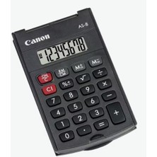 Celik Avm Canon As-8 8 Hane Cep Tipi Kapaklı Hesap Makinesi