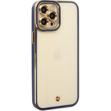 xirshop Iphone 12 Pro Kılıf Liva Lens Silikon - Mavi