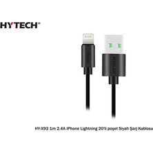 Novis Liora Hytech HY-X93 1m 2.a Iphone Lightning Şarj Kablosu Siyah