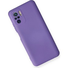 No35 Newface Xiaomi Redmi Note 10 Kılıf Nano Içi Kadife Silikon - Mor