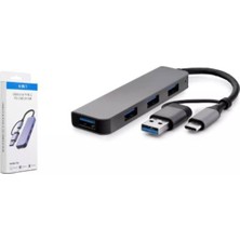 Paxteks Hadron HDX7825 Type-C + Usb3.0 Hub 4-Usb3.0 Gri̇