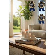 Feyza Design Şık ve Minimal 3'lü Mumluk Seti ve Sunum Altlığı, Dekoratif Obje
