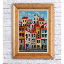 Giyense Altın Varaklı Çerçeveli Paspartulu Tablo HN1037