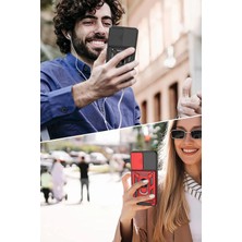 No35 Newface Samsung Galaxy S22 Kılıf Pars Lens Yüzüklü Silikon - Yeşil