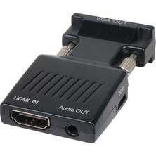 Stylmenplus Vcom CA336A Siyah VGA Erkek To HDMI Dişi Dönüştürücü