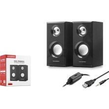 Novis Liora Hadron HD6052 Bilgisayar Speaker USB 2.0 1.1 7.5-9.4-14.8cm Siyah