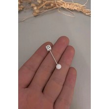 Jaida Moda Unisex Zar Figürlü Cerrahi Çelik Dil Piercing