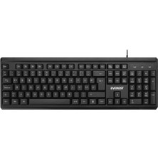 Cash Dukkan Everest KB-741F Siyah-Gri USB 2 Metre Bakır Kablolu Tamamen Türkçe F Klavye