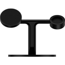 Freedom Storee Baseus WXTE00101 Swan 3 In 1 Magsafe 20W Wireless Şarj Özellikli Stant Siyah