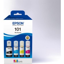 AK-SA-STR Epson 101 Cyan-Magenta-Yellow-Black Mavi-Kırmızı-Sarı-Siyah T03V6 4lü Multipack Kartuş